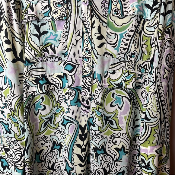 Chicos Black Label Buttondown Tunic Paisley XL - Picture 6 of 14